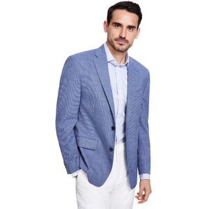 Michael Kors Mens Classic-Fit Melange Sport Coat 38 Short Blue Blazer - NWT $295